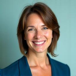 Retrato profesional de Sofía García, nutricionista, sonriendo cálidamente