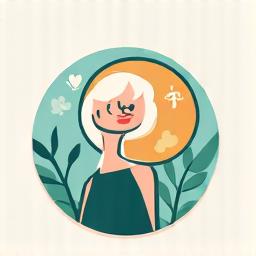 Icono de persona adulta mayor sonriendo y activa, con hojas y engranajes, representando longevidad saludable