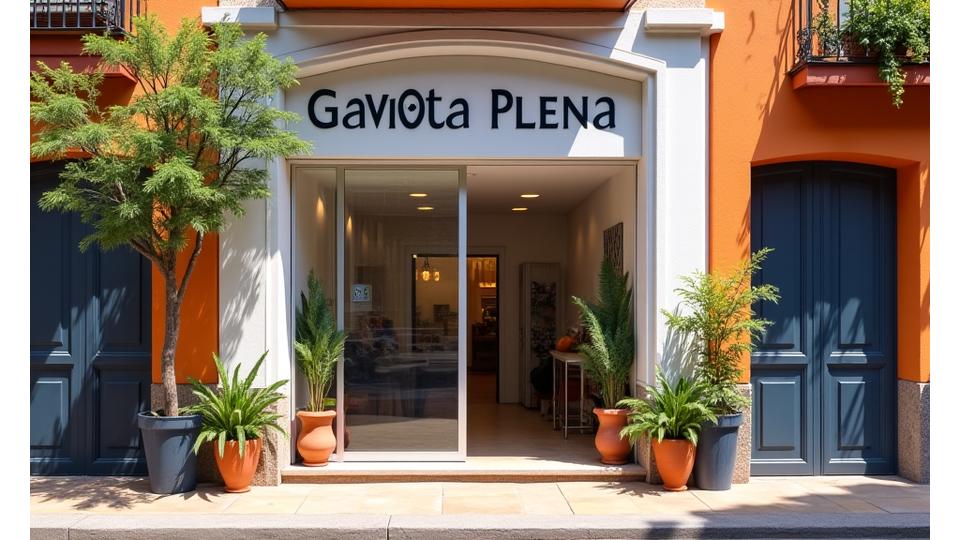 Fachada de la oficina de Gaviota Plena en la Calle de la Luna, Sevilla