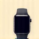 Logo de Apple Watch y símbolo de sincronización.