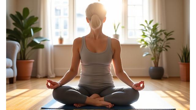 Taller de Yoga Suave para adultos mayores en un entorno virtual